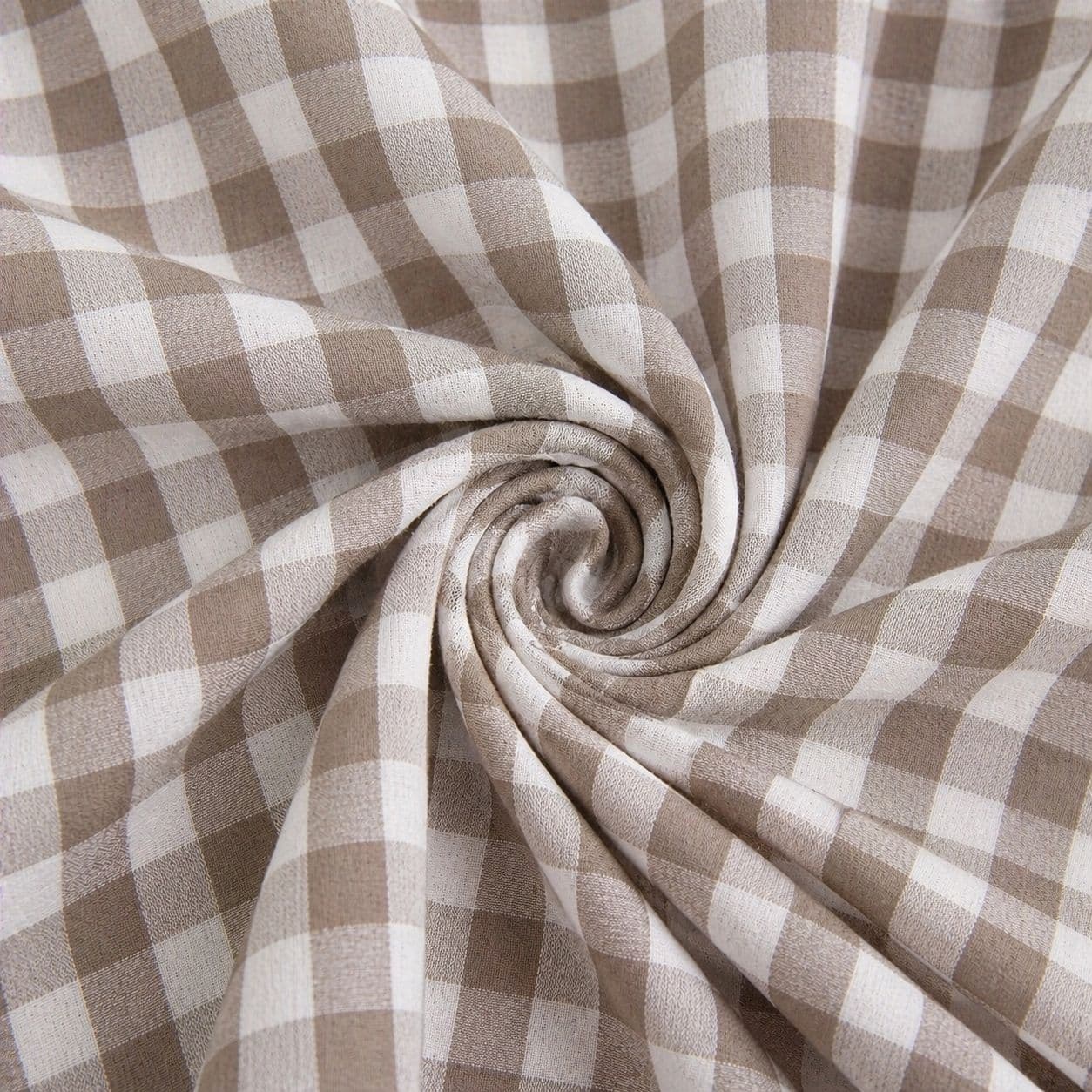 Tissu vichy Taupe
